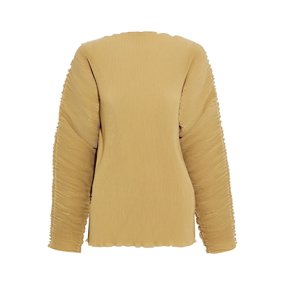 Totême Azores plissé crepe de chine top